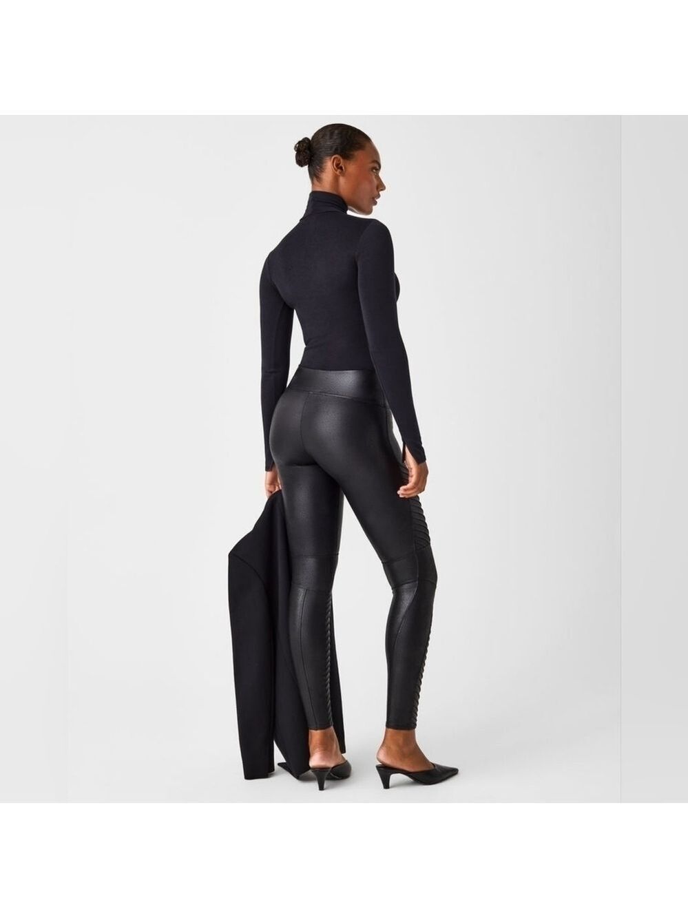 SPANX Faux Leather Moto Leggings